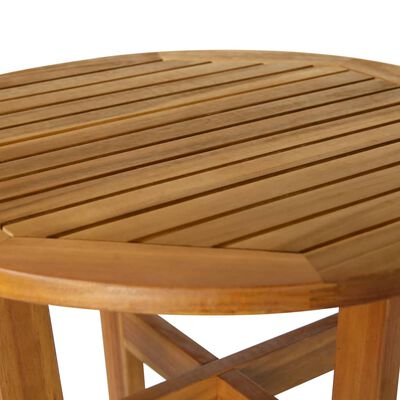 vidaXL Set de mesa y sillas de bar 3 piezas madera maciza de acacia