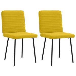 vidaXL Sillas de comedor 2 unidades terciopelo amarillo