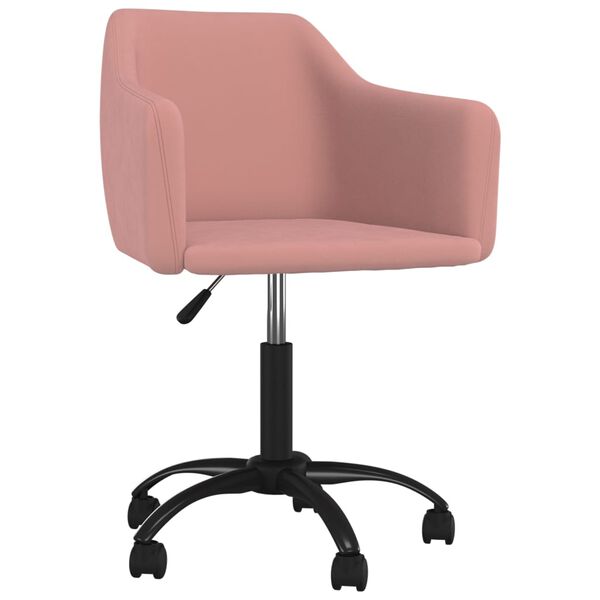 vidaXL Silla de comedor giratoria 6 uds terciopelo rosa