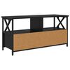 vidaXL Gabinete de TV con caj&oacute;n Roble Negro 90 x 33 x 45 cm
