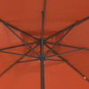 vidaXL Parasol de jardín Rojo y Negro 295 x 295 x 245 cm