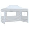 vidaXL Carpa plegable para celebraciones con 4 paredes blanco 3x4,5 m