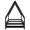 vidaXL Estructura de cama para niños madera de pino negro 90x190 cm