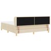 vidaXL Cama tipo Box Spring con colch&oacute;n Crema 180 x 200 cm tela