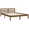 vidaXL Estructura cama y cabecero madera maciza marr&oacute;n miel 140x190 cm