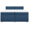 vidaXL Cama box spring con colch&oacute;n tela azul 200x200 cm