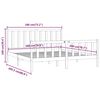 vidaXL Estructura de cama madera maciza negro Supe King 180x200 cm
