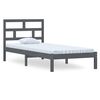 vidaXL Estructura de cama de madera maciza de pino gris 100x200 cm