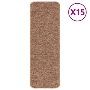 vidaXL Alfombrillas Antideslizantes para Escalera 15 uds. 60 x 25 cm