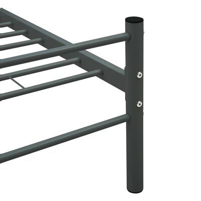 vidaXL Estructura de cama de metal gris 180x200 cm