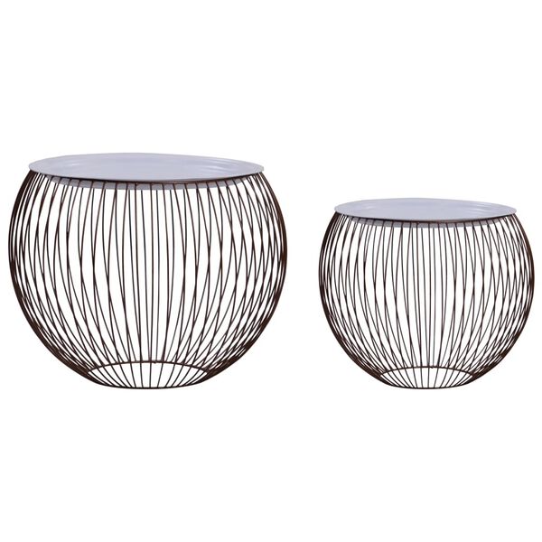 vidaXL Mesas de centro 2 unidades dorado