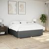 vidaXL Cama sin colch&oacute;n de tela gris oscuro 180x200 cm