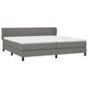 vidaXL Cama box spring con colch&oacute;n tela gris oscuro 200x200 cm