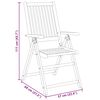 vidaXL Juego de comedor de jardín 3 piezas madera maciza de acacia