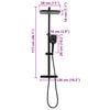 vidaXL Set de ducha de doble cabezal con mezclador y flexo lat&oacute;n negro