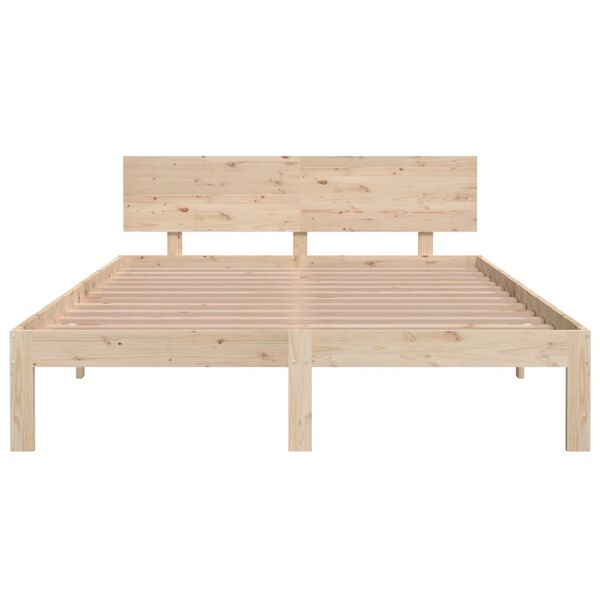 vidaXL Estructura de cama sin colchón madera maciza de pino 140x200 cm