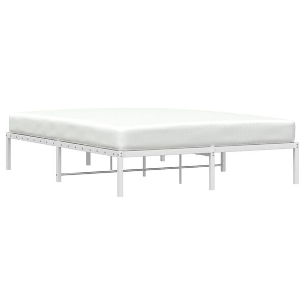 vidaXL Estructura de cama sin colch&oacute;n metal blanco 160x200 cm