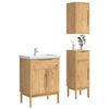 vidaXL Juego de muebles de ba&ntilde;o con caj&oacute;n FLORO 3 pcs Marr&oacute;n cera