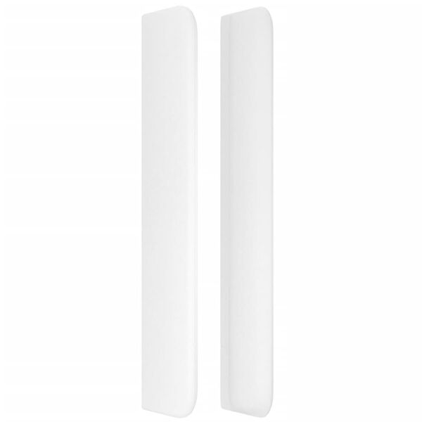 vidaXL Cabecero con orejas de cuero sintético blanco 103x16x118/128 cm