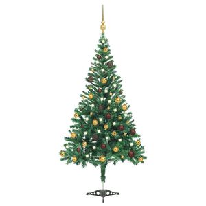 vidaXL &Aacute;rbol de Navidad artificial con luces y bolas 910 ramas 210 cm