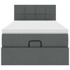 vidaXL Estructura cama otomana colch&oacute;n tela gris oscuro 80x200cm