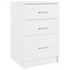 vidaXL Mesita de noche madera contrachapada blanco 40x40x63 cm