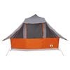 vidaXL Carpa Tipi con techo Gris y naranja 358 x 296 x 258 cm tafetán