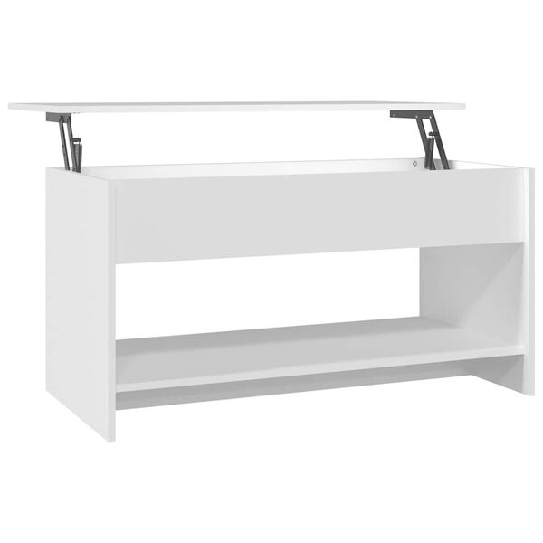 vidaXL Mesa de centro madera de ingenier&iacute;a blanco 102x50x52,5 cm