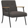 vidaXL sill&oacute;n Gris oscuro Tejido parecido a lana rizada