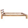 vidaXL Estructura de cama sin colch&oacute;n madera maciza roble 160x200 cm
