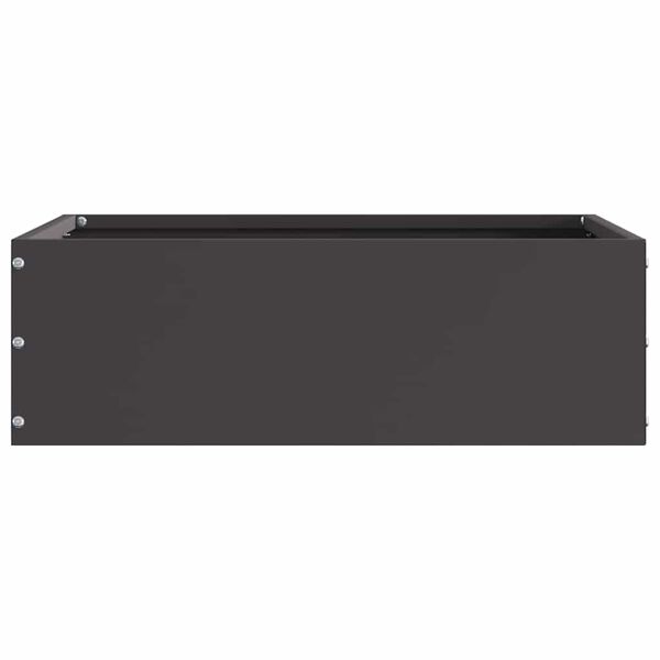 vidaXL Borde de C&eacute;sped 6 pcs Negro 40 x 40 x 13 cm Acero