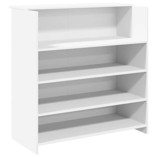 vidaXL Mostrador de recepci&oacute;n blanco 100x50x103,5 cm madera de ingenier&iacute;a