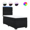 vidaXL Cama box spring con colch&oacute;n terciopelo negro 80x200 cm