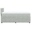 vidaXL Cama box spring con colch&oacute;n terciopelo gris claro 80x200 cm