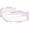 vidaXL Cama box spring con colch&oacute;n terciopelo rosa 140x210 cm