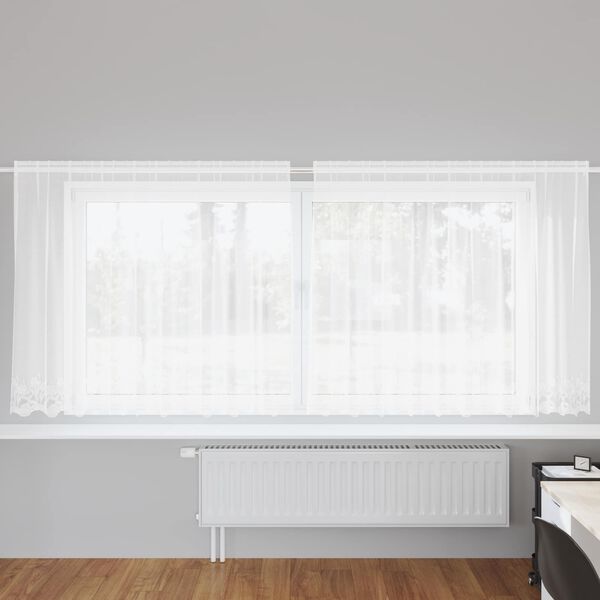 vidaXL Cortina de Encaje con cortinas 300 x 140 cm Poli&eacute;ster