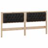 vidaXL Cabecero Otro Marr&oacute;n y negro 160 cm Madera maciza de pino