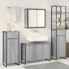 vidaXL Juego de muebles de ba&ntilde;o Gris Sonoma Madera de ingenier&iacute;a