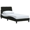 vidaXL Estructura de cama sin colch&oacute;n tela negro 90x200 cm