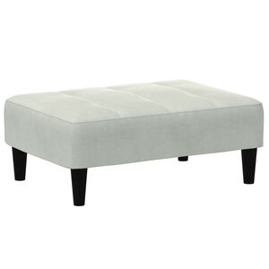vidaXL Reposapi&eacute;s de terciopelo gris claro 77x55x31 cm