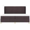 vidaXL Cama tipo Box Spring Marr&oacute;n Oscuro 200 x 200 cm tela