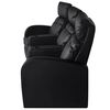 vidaXL Sill&oacute;n reclinable de 3 plazas de cuero artificial negro
