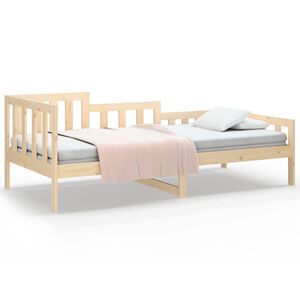 vidaXL Sof&aacute; cama sin colch&oacute;n madera maciza de pino 90x190 cm