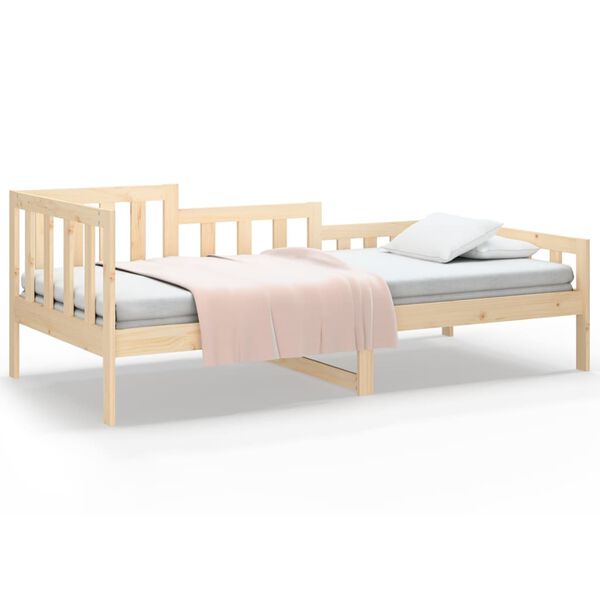 vidaXL Sof&aacute; cama sin colch&oacute;n madera maciza de pino 90x190 cm
