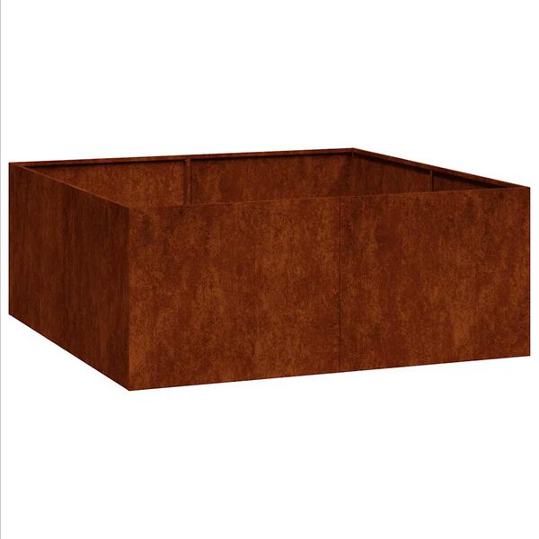 vidaXL Jardinera oxidada 100x100x40 cm acero corten