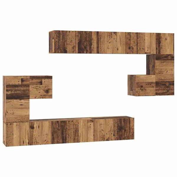 vidaXL Conjunto de mueble de TV 10 pcs Madera envejecida