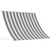 vidaXL Toldo Antracita y Blanco 400 x 150 cm
