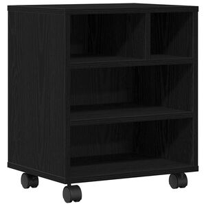 vidaXL Soporte para Impresora Roble Negro 41 x 32 x 48 cm