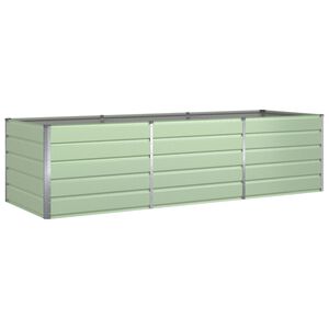 vidaXL Jardinera Verde Pastel 290 x 100 x 75 cm Acero Galvanizado