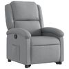 vidaXL Sill&oacute;n reclinable elevable de tela gris claro